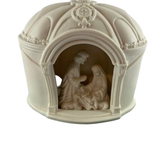 Nativity Scene Figurine Dome Shaped Christmas Decoration Religious Decor no ligh - Picture 5 of 10